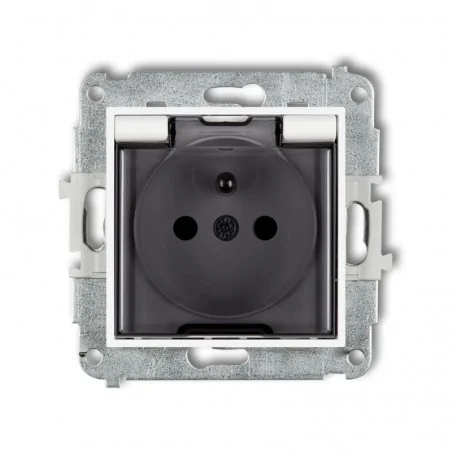 Gniazda-pojedyncze-podtynkowe - mgpb-1zdp białe gniazdo hermetyczne z klapką dymną mini karlik 