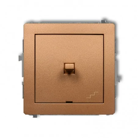 Wylaczniki-amerykanskie - włącznik schodowy w stylu amerykańskim do ramki złoty metalik deco 8dwpus-3 karlik 