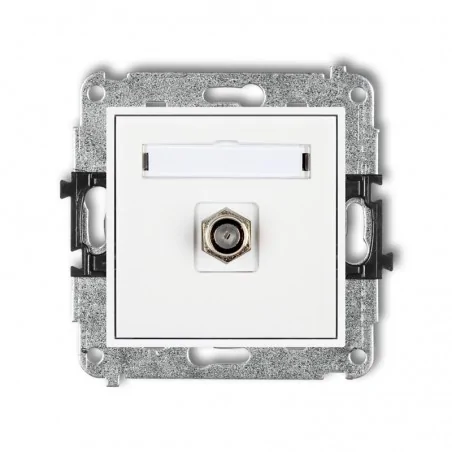 Gniazda-antenowe - gniazdo antenowe typu f pojedyncze sat niklowane mgf-1 mini karlik 