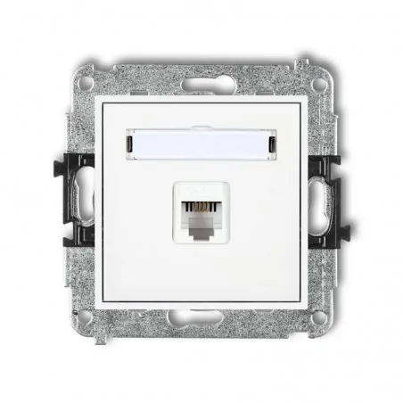 Gniazda-telefoniczne - gniazdo telefoniczne pojedyczne rj11 4-stykowe mgt-1 mini karlik 