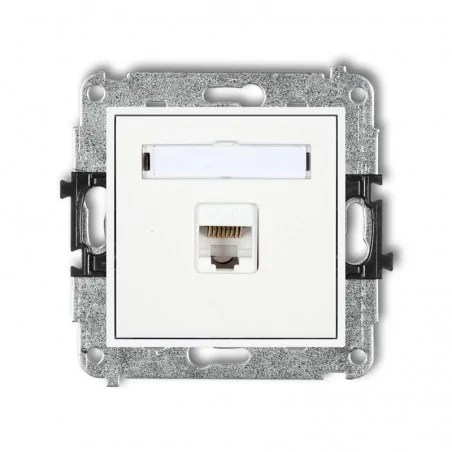 Gniazda-komputerowe - gniazdo komputerowe kat.5 rj45 pojedyncze białe mgk-1 mini karlik 
