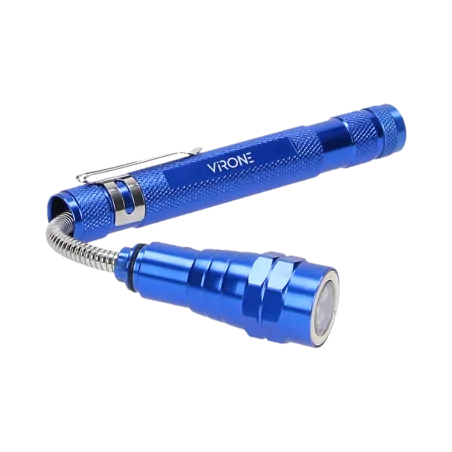 Latarki-warsztatowe - latarka teleskopowa wyginana głowica + magnes, 17-57 cm, 3 led, 4 x lr44 wl-9 orno 