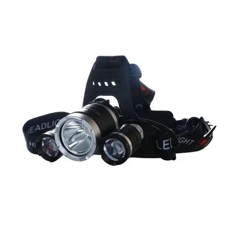 Latarki-czolowe - lampka czołówka mocna 3xled t6 cree hl-9018 rum-lux 