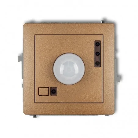 Elektroniczne-czujniki-ruchu - elektroniczny czujnik ruchu podtynkowy do ramki złoty metalik deco 8dcr-1 karlik 