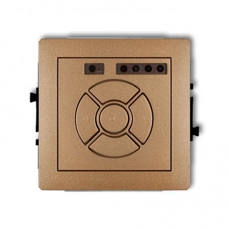 Wylaczniki-zaluzjowe - sterownik roletowy elektroniczny podtynkowy (sterowanie lokalne i pilotem, sterowanie strefą) złoty metalik deco 8dsr-3 karlik 