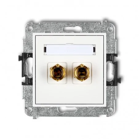 Gniazda-glosnikowe - gniazdo głośnikowe pojedyncze typu banan - czerwony i czarny, pozłacany, 4 mm2 do lutowania mgg-3 mini karlik 