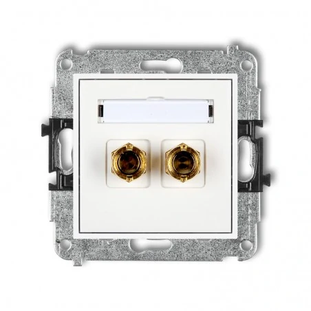 Gniazda-glosnikowe - gniazdo głośnikowe pojedyncze typu banan - czerwony i czarny, pozłacany, 4 mm2 skręcane mgg-4 mini karlik 