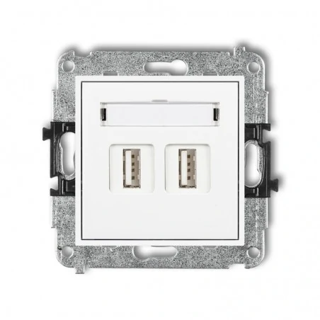 Ladowarki-usb - gniazdo usb podwójne białe usb-aa 3.0 mgusb-6 mini karlik 