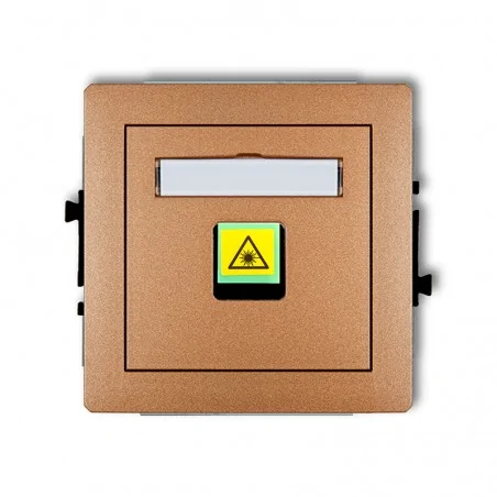 Gniazda-podtynkowe - złote gniazdo światłowodowe/optyczne podtynkowe deco 8dgop-1 karlik 