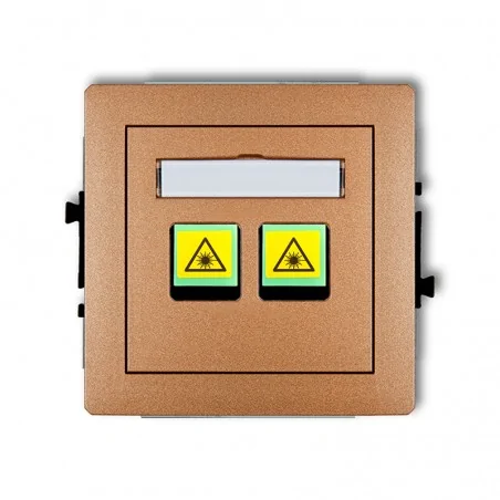 Gniazda-podtynkowe - gniazdo światłowodowe/optyczne podwójne podtynkowe złoty metalik deco 8dgop-2 karlik 