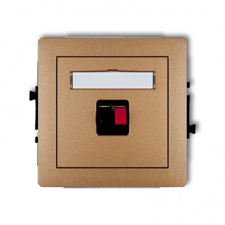 Gniazda-glosnikowe - gniazdo głośnikowe pojedyncze 2,5mm2 podtynkowe złoty metalik deco 8dgg-1 karlik 