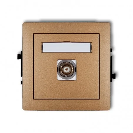 Gniazda-podtynkowe - gniazdo pojedyncze bnc podtynkowe złoty metalik deco 8dgbnc-1 karlik 