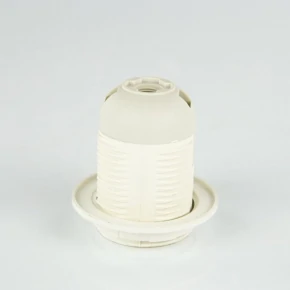  Plastikowa oprawka E27 z kołnierzem biała OE-27K PLAST-ROL 