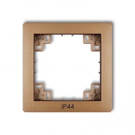 Osprzet-produkty-uzupelniajace - ramka pośrednia do włączników ip44 złotym metalik deco 8drph karlik 