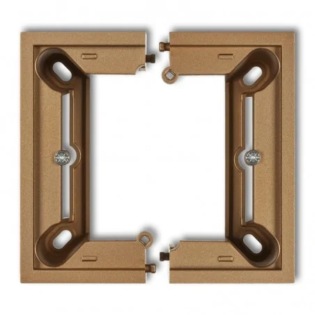 Puszki-natynkowe - puszka natynkowa pojedyncza składana złoty metalik deco/mini 8dpu-1 karlik 