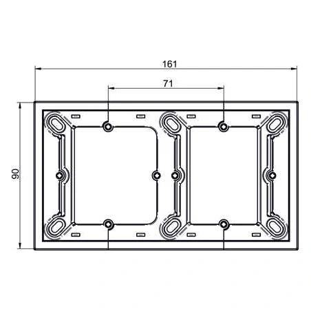 Puszki-natynkowe - złoty moduł rozszerzający puszkę natynkową pojedynczą składaną deco i mini 8dpu-2 karlik 