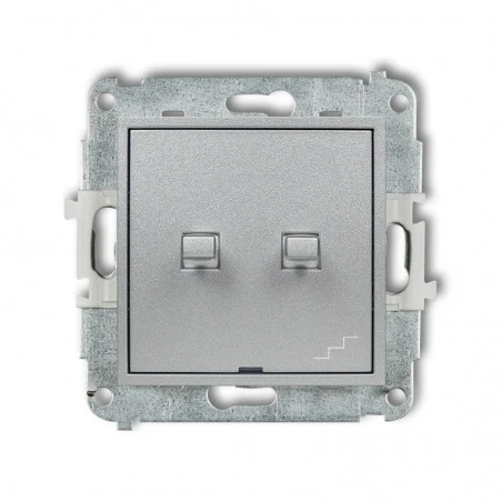 Wylaczniki-schodowe - 7mwpus-10.2 srebrny włącznik amerykański pojedynczy plus schodowy osobne zasilanie karlik mini 