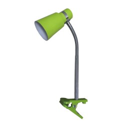 Lampki-biurkowe - zielona lampka biurkowa z klipsem led 25w vo0228 volteno
