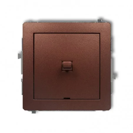 Wylaczniki-jednobiegunowe - włącznik amerykański zwierny bez piktogramu brązowy metalik deco 9dwpus-4.1 karlik 