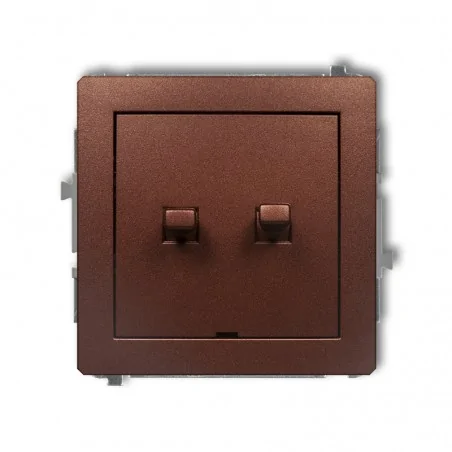Wylaczniki-amerykanskie - włącznik podwójny zwierny (odbijający) amerykański brązowy metalik deco 9dwpus-44.1 karlik 