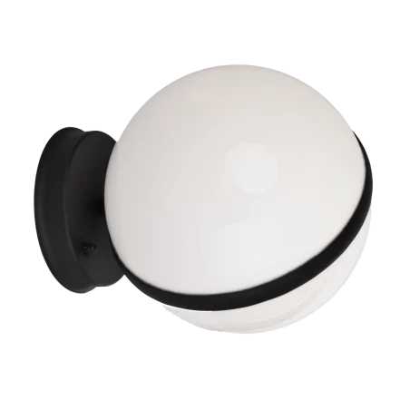 Kinkiety-ogrodowe - kinkiet ogrodowy czarno-biały 1xe27 ip44 circulo eko6641 eko-light 