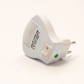 Lampki-do-kontaktu - lampka nocna led wtykowa do kontaktu 1w zimne światło ln-04 muszla rumlux 