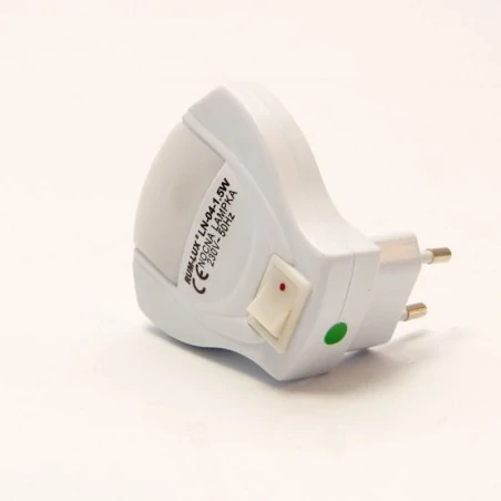 Lampki-do-kontaktu - lampka nocna led wtykowa do kontaktu 1w zimne światło ln-04 muszla rumlux 