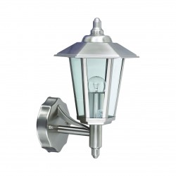 Oswietlenie-ogrodowe - srebrna lampa ścienna ogrodowa ip44 e27 60w vo1959 volteno