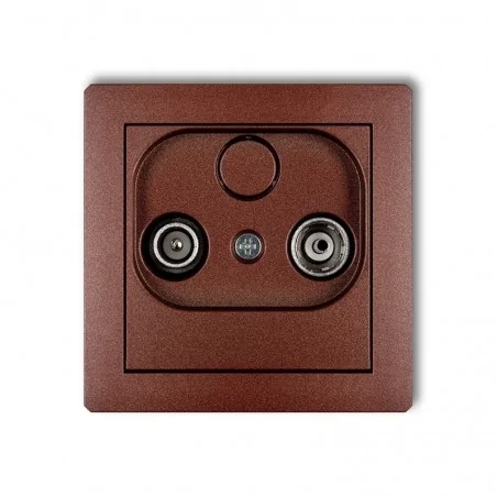 Gniazda-antenowe - gniazdo antenowe rtv końcowe 2db brązowy metalik deco 9dg2k karlik 