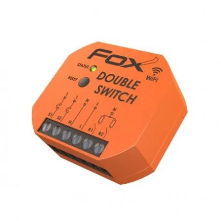 Przekazniki-i-akcesoria - przekaźnik podwójny do puszki fi60 230v fox wi-fi 230v double switch f&f 
