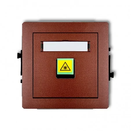 Gniazda-podtynkowe - gniazdo światłowodowe/optyczne podtynkowe brązowy metalik deco 9dgop-1 karlik 