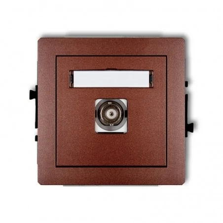 Gniazda-podtynkowe - gniazdo pojedyncze bnc podtynkowe brązowy metalik deco 9dgbnc-1 karlik 