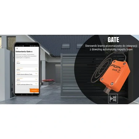 Inteligentny-dom - sterownik dwukanałowy do bramy i furtki szary gate wi-fi fox wi-t02s2-g  f&f 