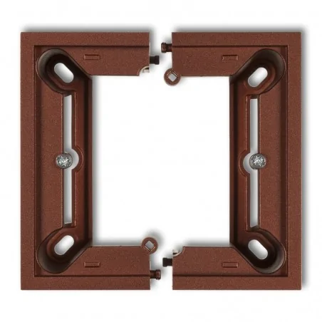 Puszki-natynkowe - puszka natynkowa pojedyncza składana brązowy metalik deco/mini 9dpu-1 karlik 