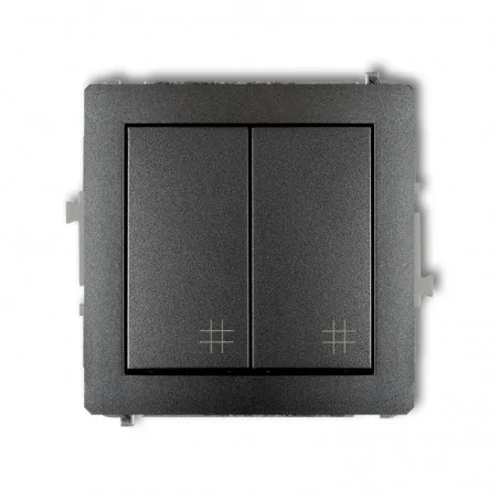 Wylaczniki-krzyzowe - włącznik krzyżowy podwójny grafitowy deco 11dwp-66 karlik 