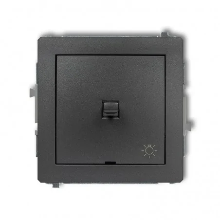 Wylaczniki-amerykanskie - amerykański włącznik zwierny z piktogramem żarówki grafitowy deco 11dwpus-5 karlik 