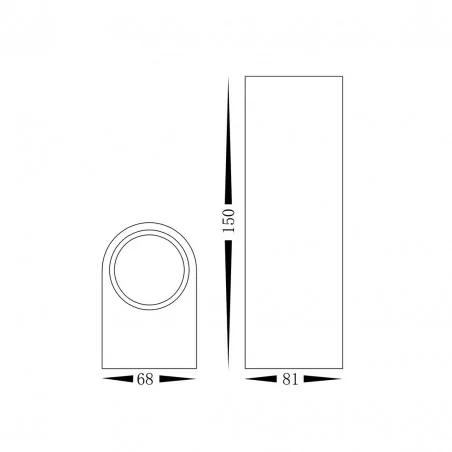 Kinkiety-ogrodowe - czarna lampa ścienna ogrodowa 1xgu10 ip44 ovalis eko8302 eko-light 