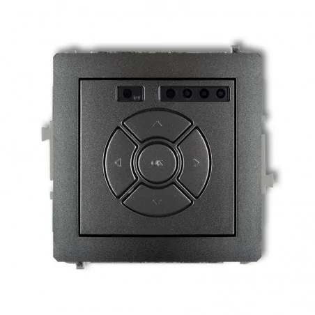 Wylaczniki-zaluzjowe - elektroniczny sterownik roletowy podtynkowy do ramki (lokalne sterowanie) grafitowy deco 11dsr-1 karlik 