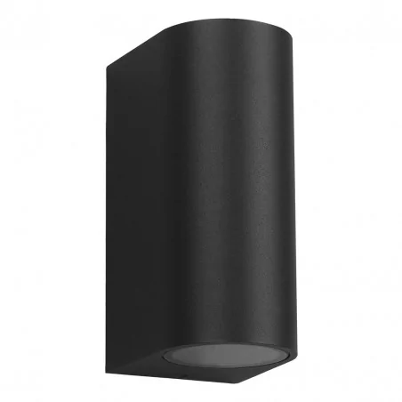 Kinkiety-ogrodowe - ovalis ogrodowy kinkiet zewnętrzny góra dół czarny 2xgu10 ip44 eko8319 eko-light 