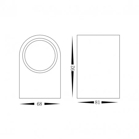 Kinkiety-ogrodowe - ovalis ogrodowy kinkiet zewnętrzny góra dół czarny 2xgu10 ip44 eko8319 eko-light 