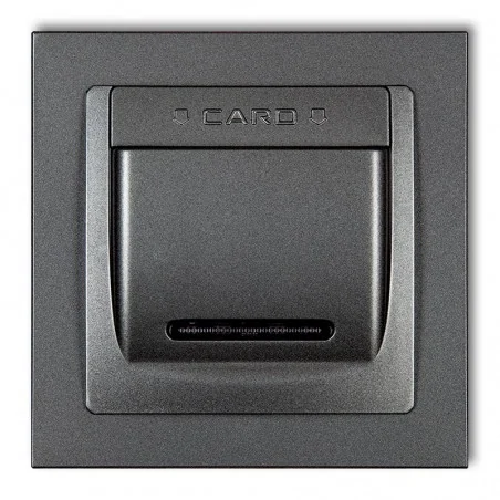 Wlaczniki-hotelowe - włącznik hotelowy z ramką podtynkowy grafitowy deco 11dsh-1 karlik 