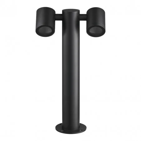 Slupki-ogrodowe - czarny słupek ogrodowy 2xgu10 ip44 45cm ketto eko8340 eko-light 