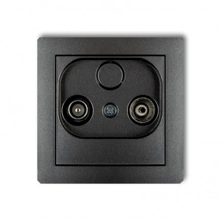 Gniazda-antenowe - gniazdo abonenckie rtv końcowe w szeregu gniazd przelotowych 6db grafitowy deco 11dg6k karlik 