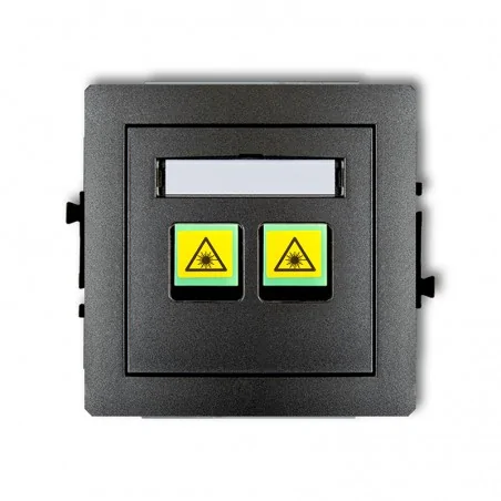 Gniazda-podtynkowe - gniazdo światłowodowe/optyczne podwójne podtynkowe grafitowy deco 11dgop-2 karlik 