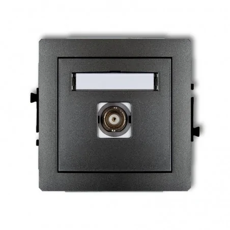 Gniazda-podtynkowe - gniazdo pojedyncze bnc podtynkowe grafitowy deco 11dgbnc-1 karlik 