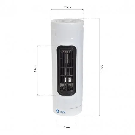 Wentylatory-na-biurko - wentylator stołowy biały 35cm 30w tower ekw573 eko-light 