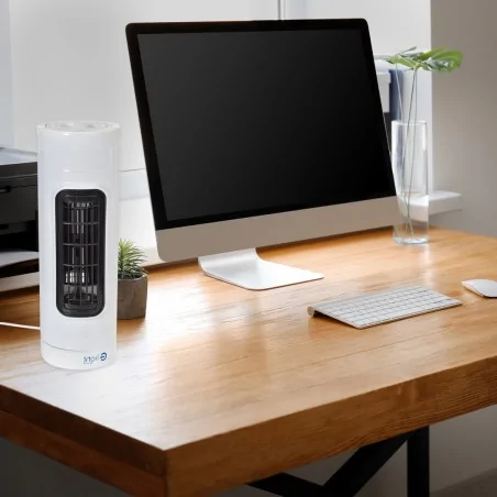 Wentylatory-na-biurko - wentylator stołowy biały 35cm 30w tower ekw573 eko-light 