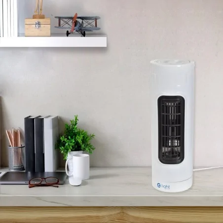 Wentylatory-na-biurko - wentylator stołowy biały 35cm 30w tower ekw573 eko-light 
