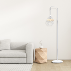 Lampy-stojace - lampa podłogowa industrialna e27 60w cliff white mlp5522 eko-light 