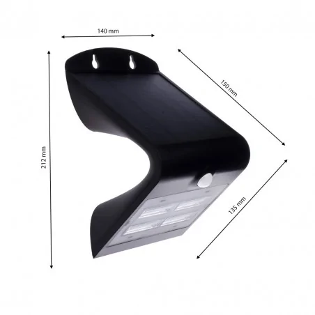 Kinkiety-ogrodowe - solarna lampa ogrodowa z czujnikiem 3,2w butterfly eko3874 eko-light 